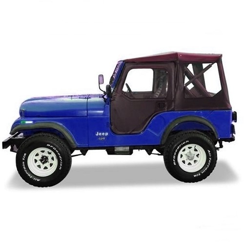 Jeep CJ5 & M38A1 Verdeck Top Tigertop mit einteiligen Softtoptüren Black Crush Bestop 55-75