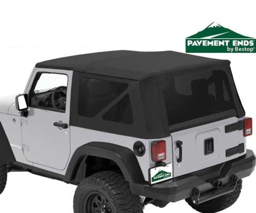 Jeep Wrangler JK 2türer Ersatzverdeck Verdeck Verdeckhülle getönte Scheiben Black Diamond 10-18